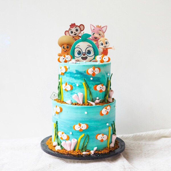Hogi & Friends | Pink Fong Theme Cake